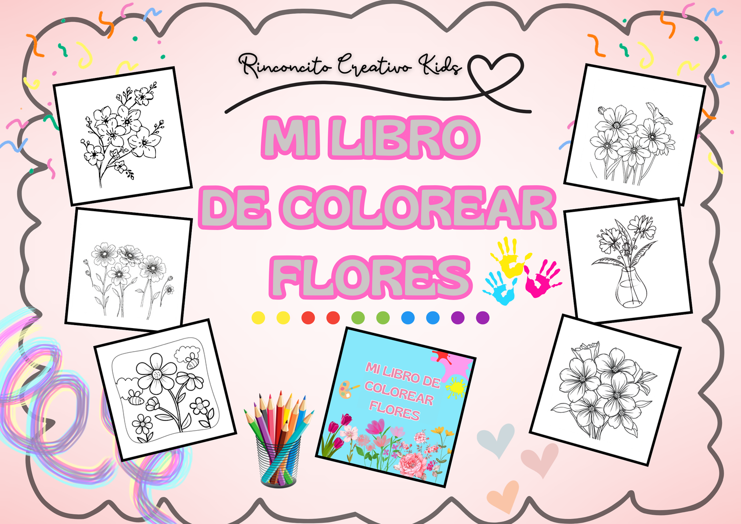 Mi Libro de Colorear Flores - 50 Páginas para Crear, Imaginar y Relajar🌸