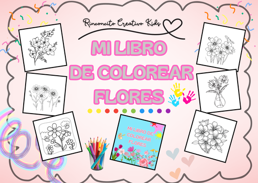 Mi Libro de Colorear Flores - 50 Páginas para Crear, Imaginar y Relajar🌸