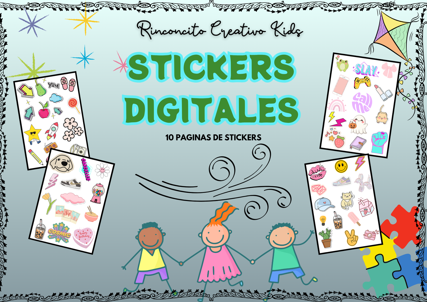 MEGA PACK - COMPLETO + 2 BONOS DE EBOOK EN INGLES + 1 PDF DE 10 PAGINAS DE STICKERS